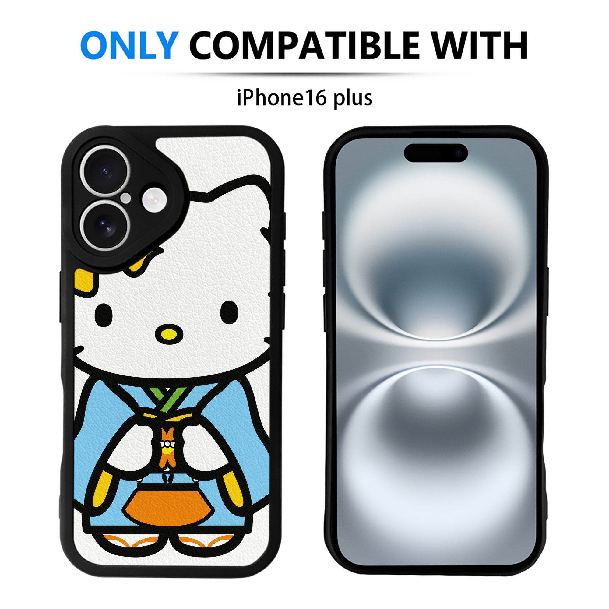 （画像用） Hello Kitty ハローキティ 【iPhone 16シリーズ対応】シリコンスマホケース（レザー調） 材質：シリコン